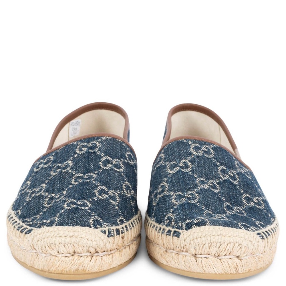 Gucci Pilar GG Supreme Canvas Denim Espadrilles - Picture 3 of 7